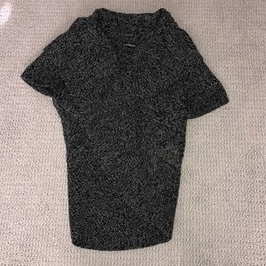 Express gray short sleeve cardigan